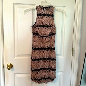 Light pink and black glittery mini dress. Size S.
